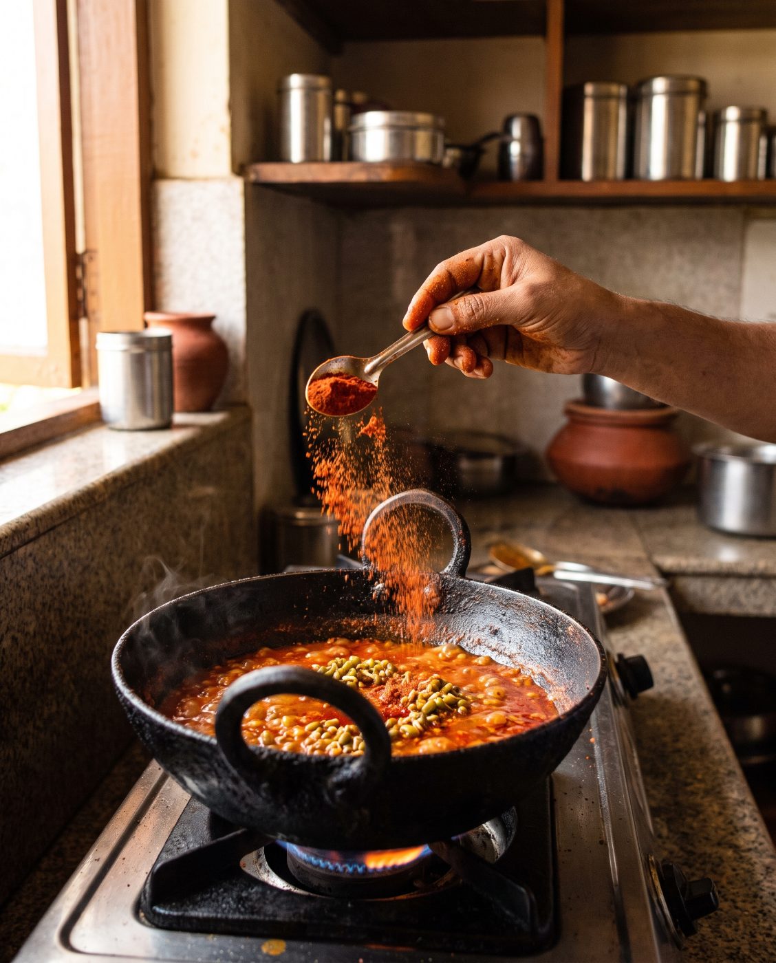 Misal with farsan and pav